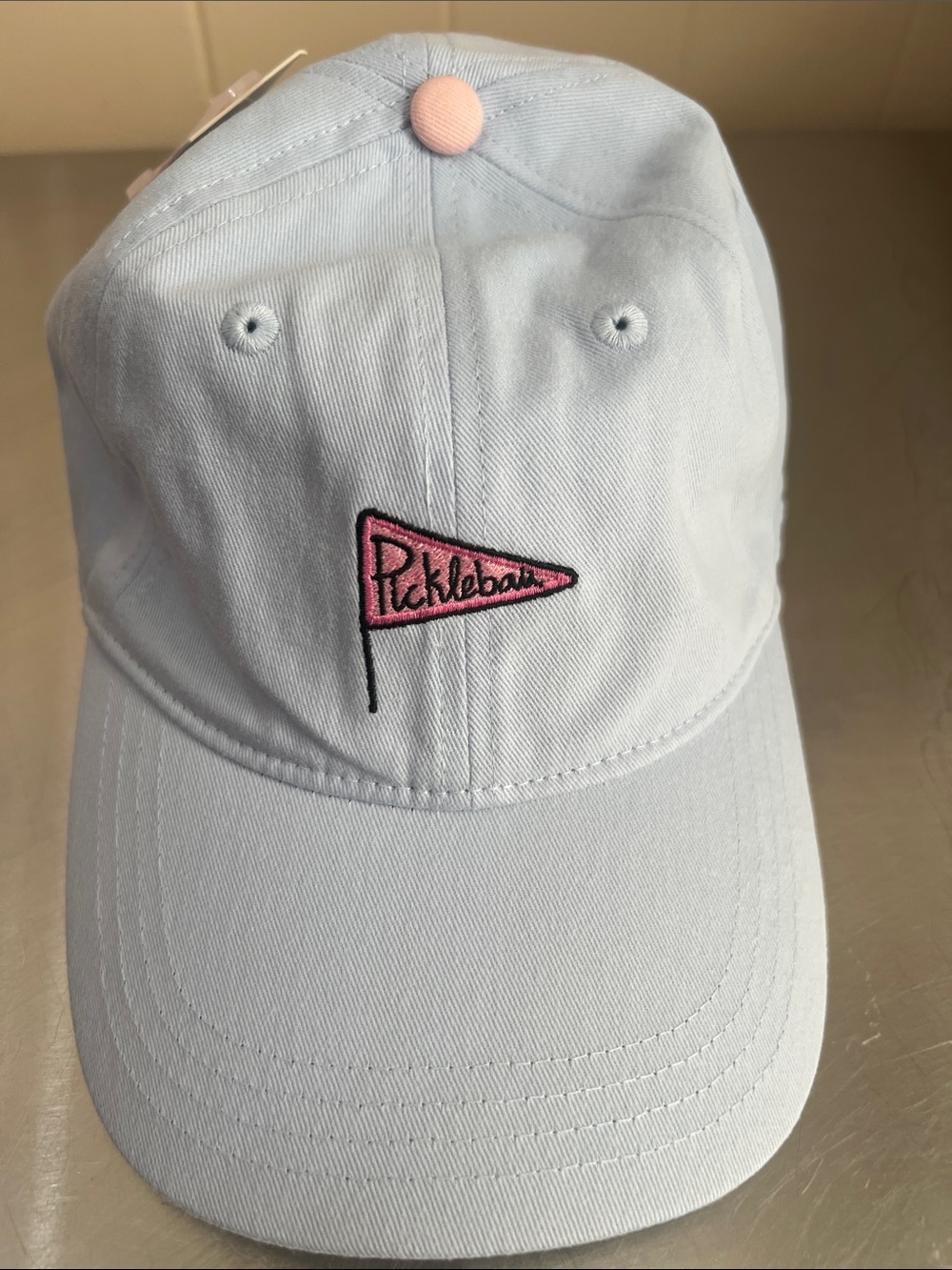 Pickleball Embroidered Light Blue Baseball Cap